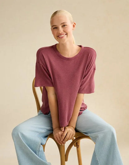 AE Soft & Sexy Waffle Crew Neck Tee