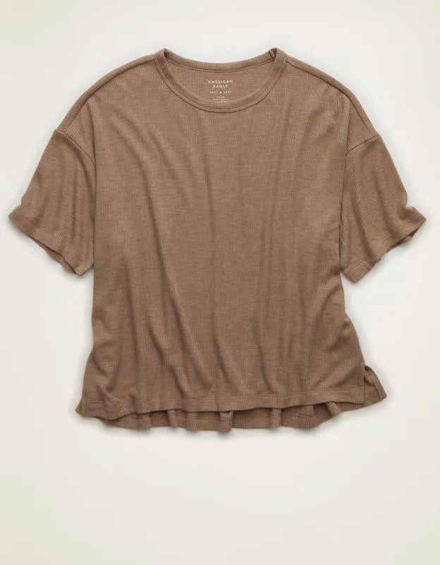 AE Soft & Sexy Waffle Crew Neck Tee