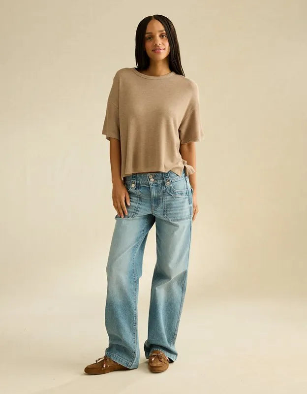 AE Soft & Sexy Waffle Crew Neck Tee