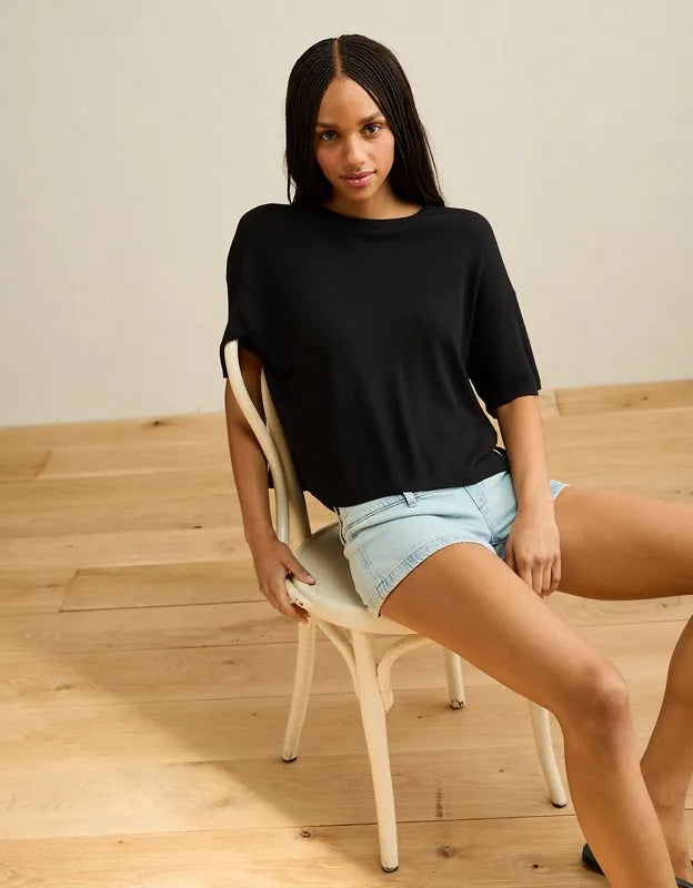 AE Soft & Sexy Waffle Crew Neck Tee