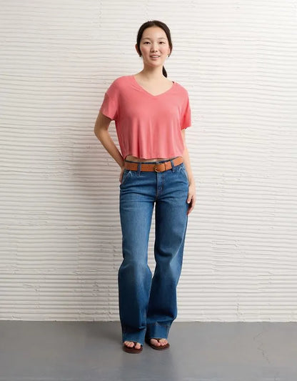 AE Soft & Sexy Ribbed V-Neck T-Shirt