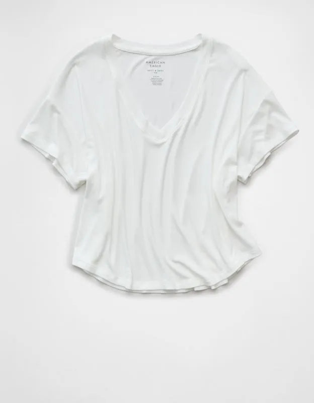 AE Soft & Sexy Ribbed V-Neck T-Shirt