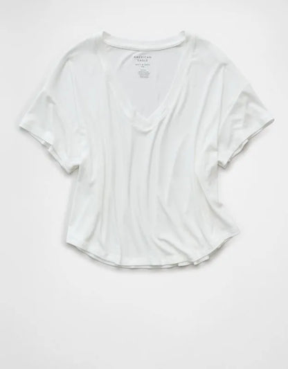 AE Soft & Sexy Ribbed V-Neck T-Shirt