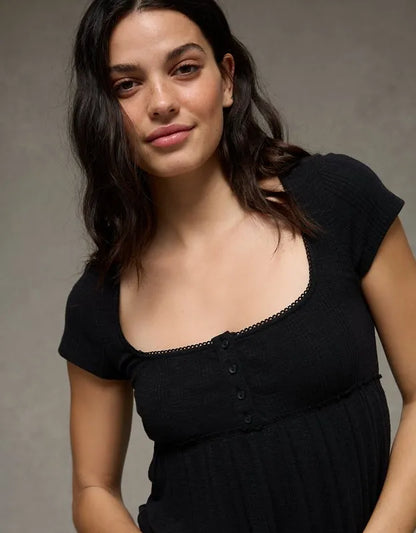 AE Henley Babydoll T-Shirt