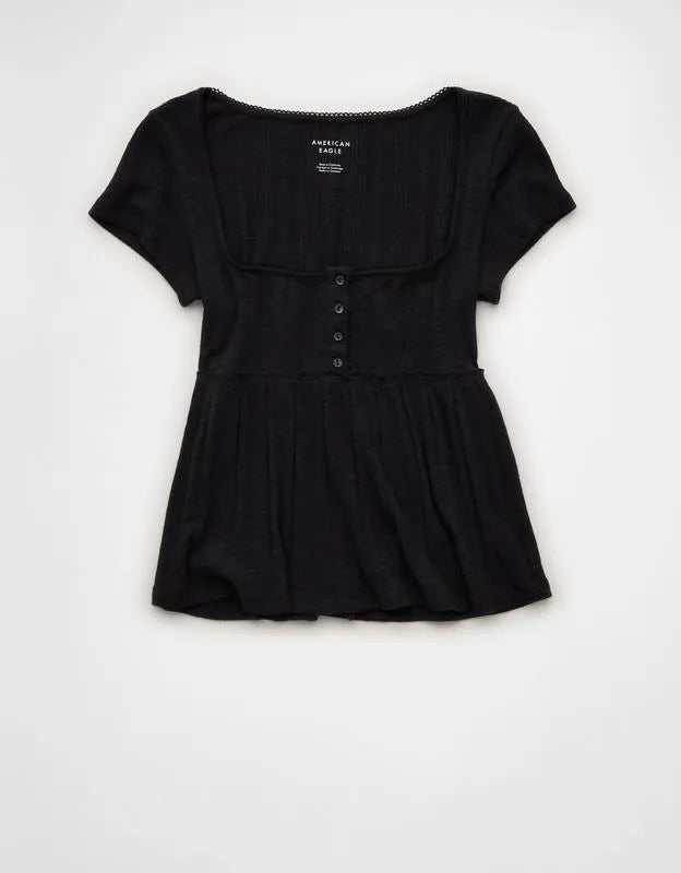 AE Henley Babydoll T-Shirt