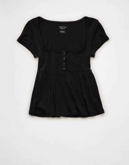 AE Henley Babydoll T-Shirt