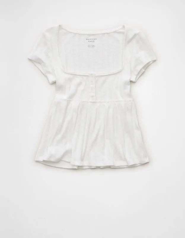 AE Henley Babydoll T-Shirt