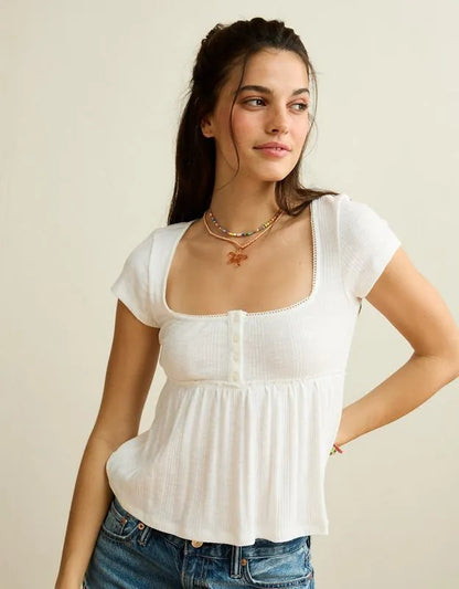 AE Henley Babydoll T-Shirt