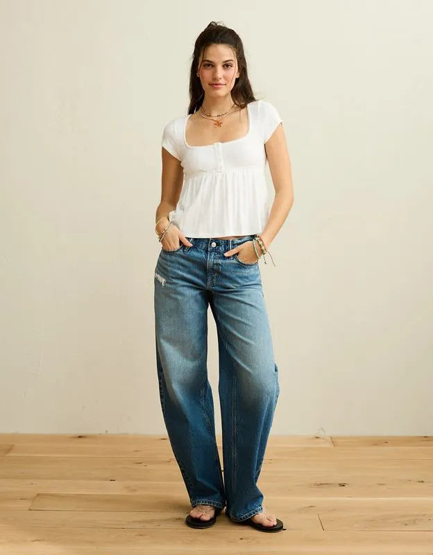 AE Henley Babydoll T-Shirt
