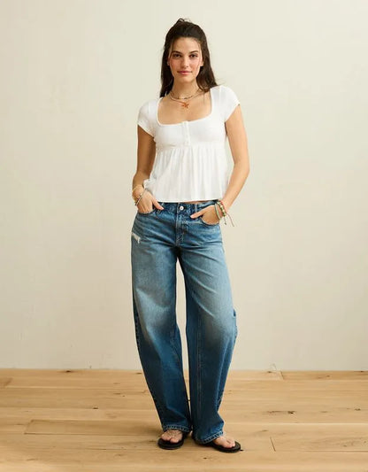 AE Henley Babydoll T-Shirt