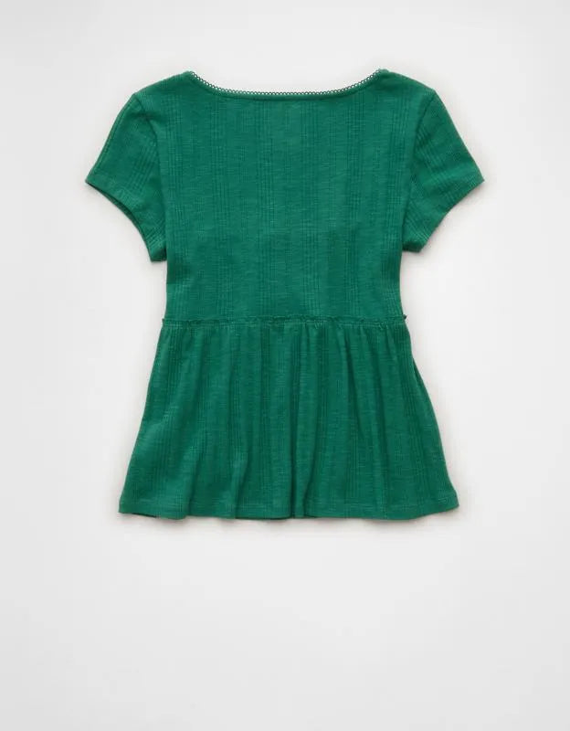 AE Henley Babydoll T-Shirt