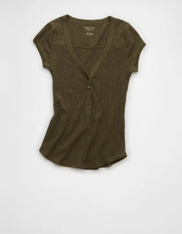 AE V-Neck Henley T-Shirt