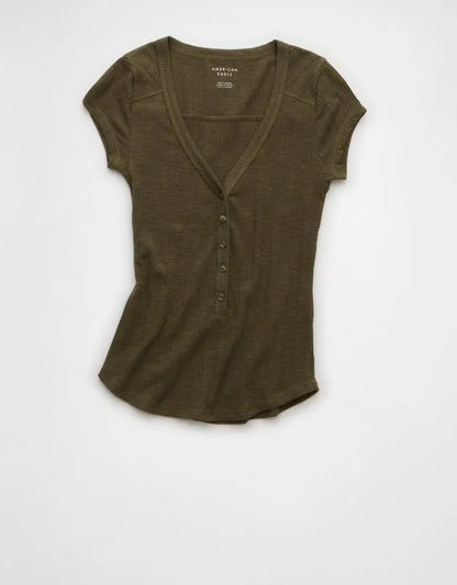 AE V-Neck Henley T-Shirt