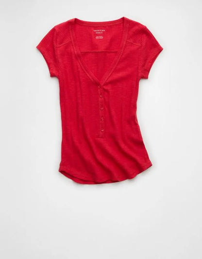 AE V-Neck Henley T-Shirt