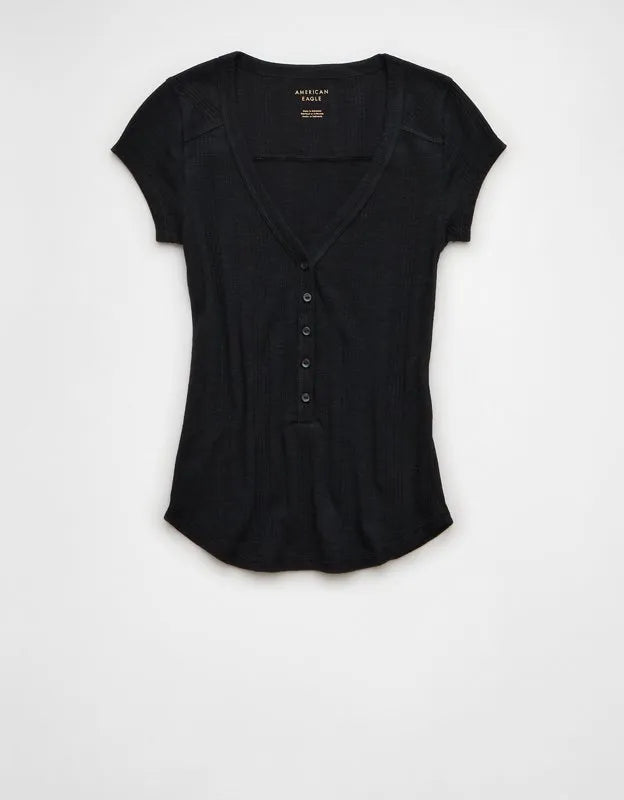 AE V-Neck Henley T-Shirt