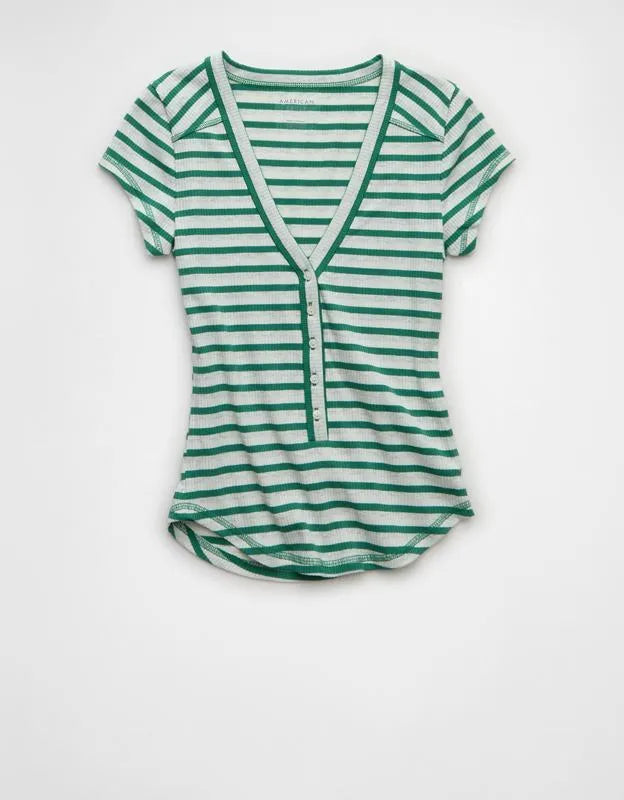 AE V-Neck Henley T-Shirt