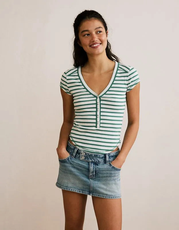 AE V-Neck Henley T-Shirt