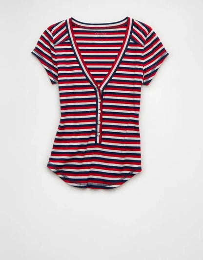AE V-Neck Henley T-Shirt