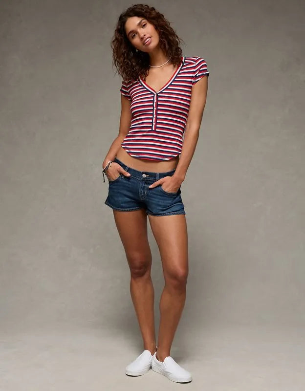 AE V-Neck Henley T-Shirt