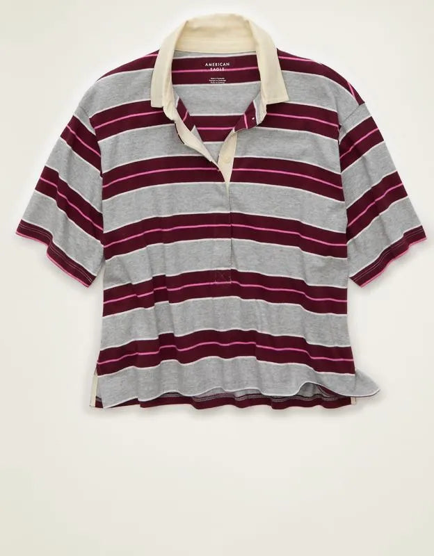 AE Striped Rugby Polo T-Shirt