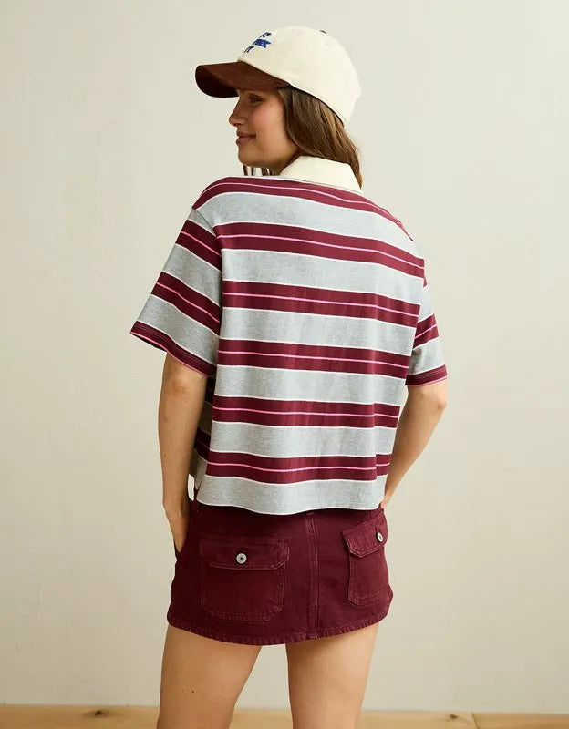 AE Striped Rugby Polo T-Shirt