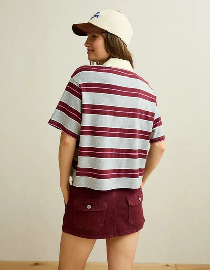 AE Striped Rugby Polo T-Shirt