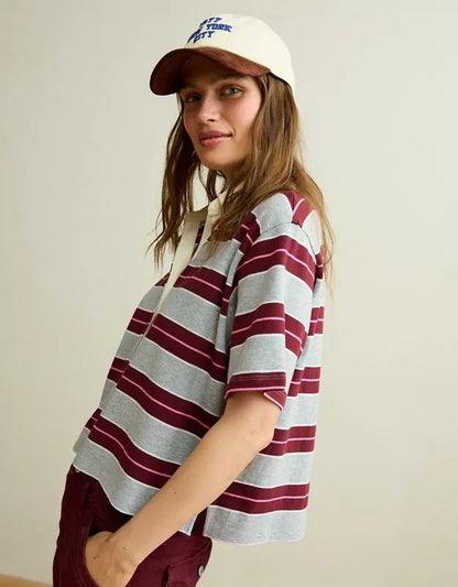 AE Striped Rugby Polo T-Shirt