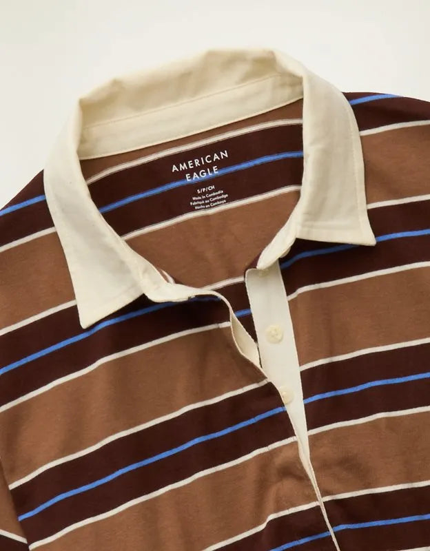 AE Striped Rugby Polo T-Shirt