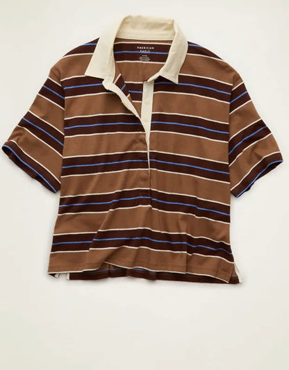 AE Striped Rugby Polo T-Shirt
