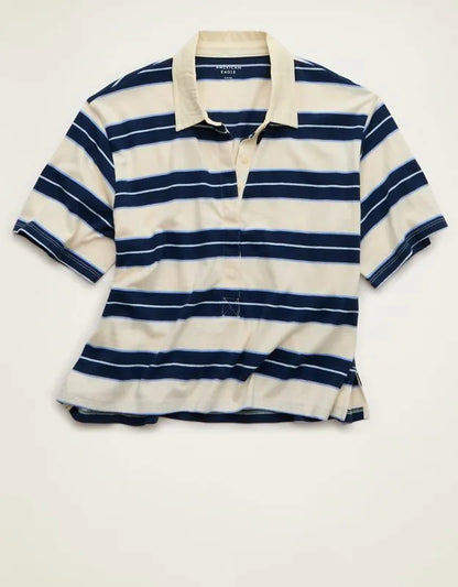 AE Striped Rugby Polo T-Shirt
