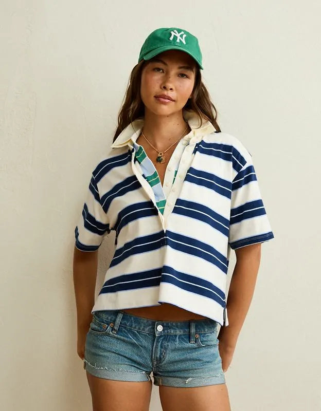 AE Striped Rugby Polo T-Shirt