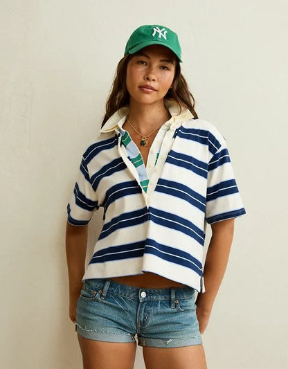 AE Striped Rugby Polo T-Shirt