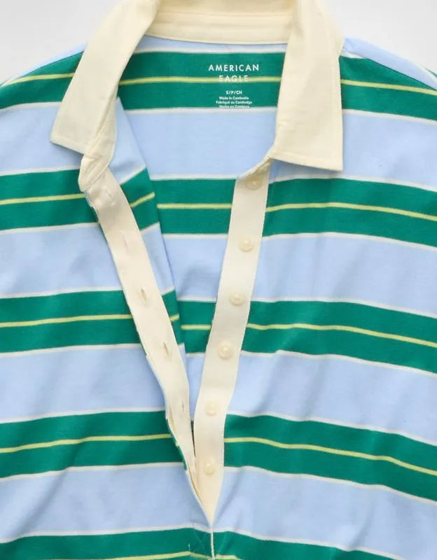 AE Striped Rugby Polo T-Shirt