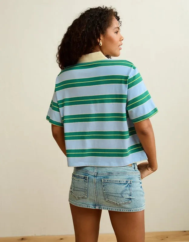 AE Striped Rugby Polo T-Shirt