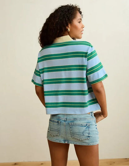AE Striped Rugby Polo T-Shirt