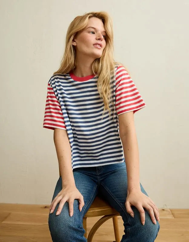 AE Boxy Fit Americana T-Shirt