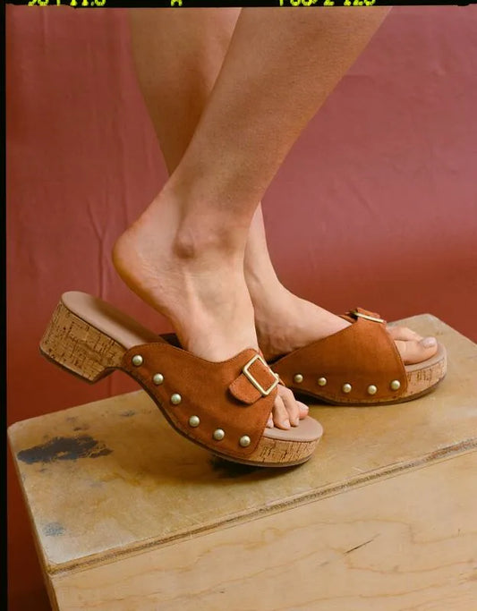 AE Studded Slide Platform Clog
