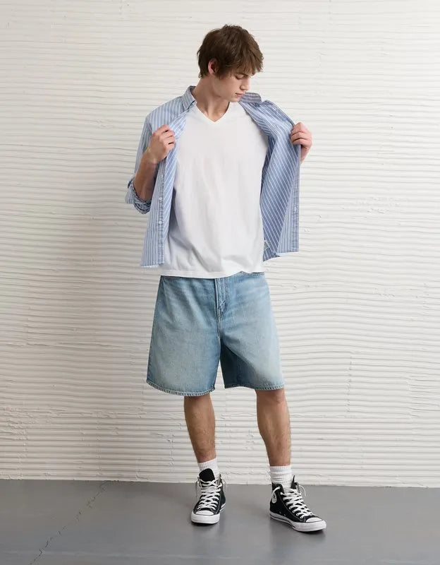 AE Standard Fit Lived-In V-Neck T-Shirt
