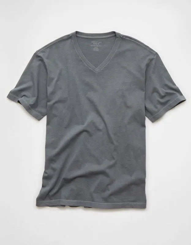 AE Standard Fit Lived-In V-Neck T-Shirt