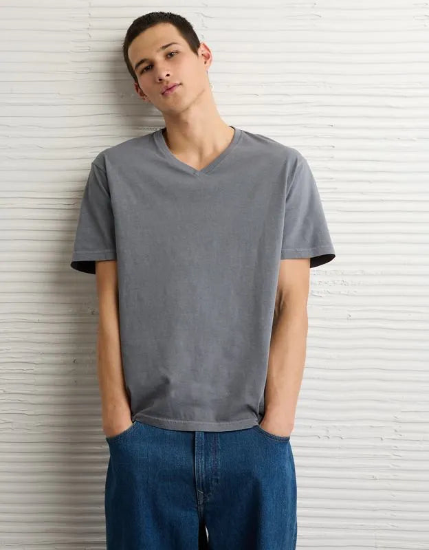 AE Standard Fit Lived-In V-Neck T-Shirt