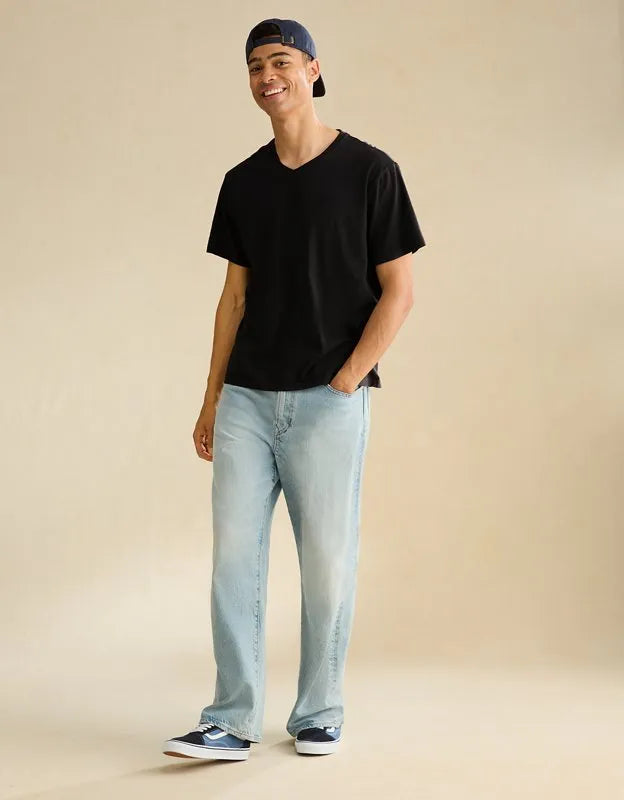 AE Standard Fit Lived-In V-Neck T-Shirt