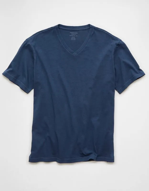 AE Standard Fit Lived-In V-Neck T-Shirt