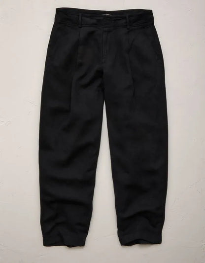 AE77 High-Waisted Tapered Linen-Blend Pant