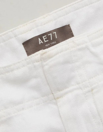 AE77 High-Waisted Tapered Linen-Blend Pant