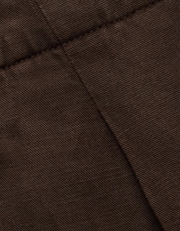 AE77 High-Waisted Linen Pleated Ankle Pant