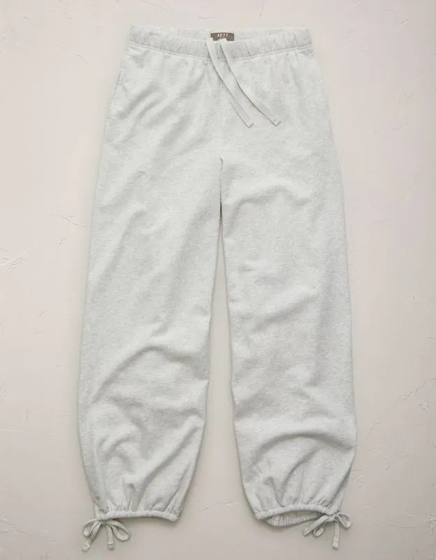AE77 Balloon-Leg Tie-Hem Jogger