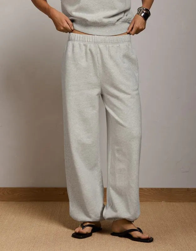 AE77 Balloon-Leg Tie-Hem Jogger