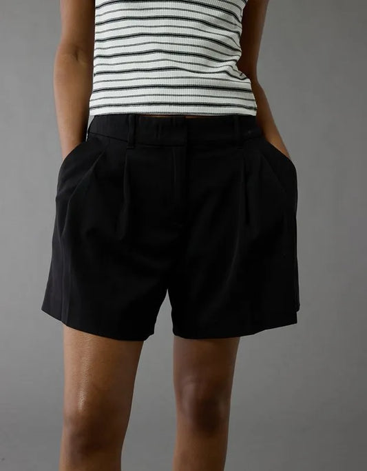 AE 6" Stretch High-Waisted Pleated Trouser Short