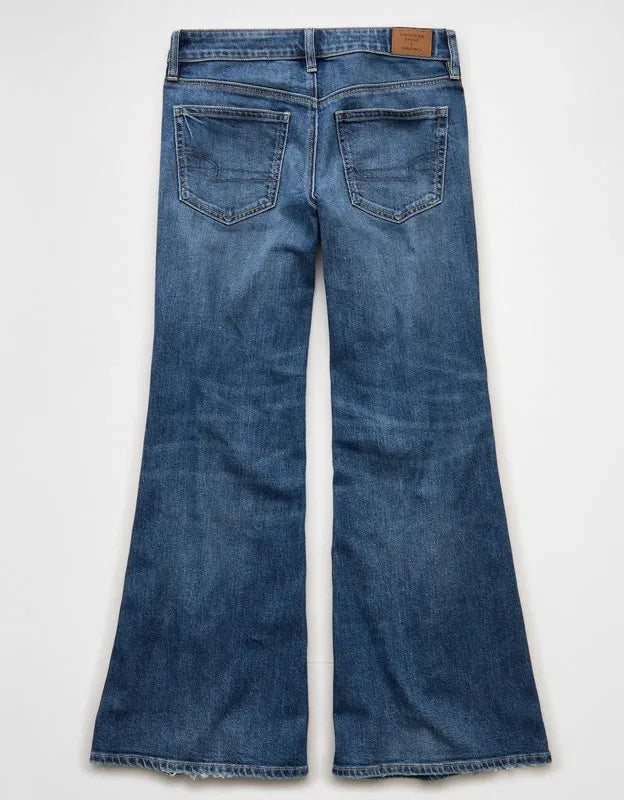 AE x Stagecoach Dreamy Drape Stretch Super Low-Rise Baggy Flare Jean