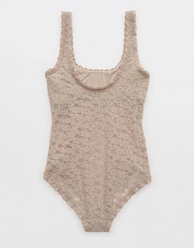 Show Off Vintage Lace Scoop Bodysuit